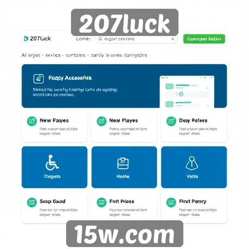 Acessibilidade e recursos do site 207luck