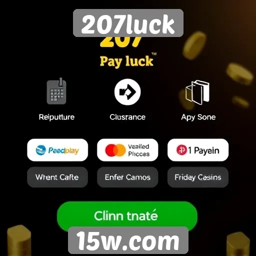 Métodos de pagamento aceitos pelo 207luck